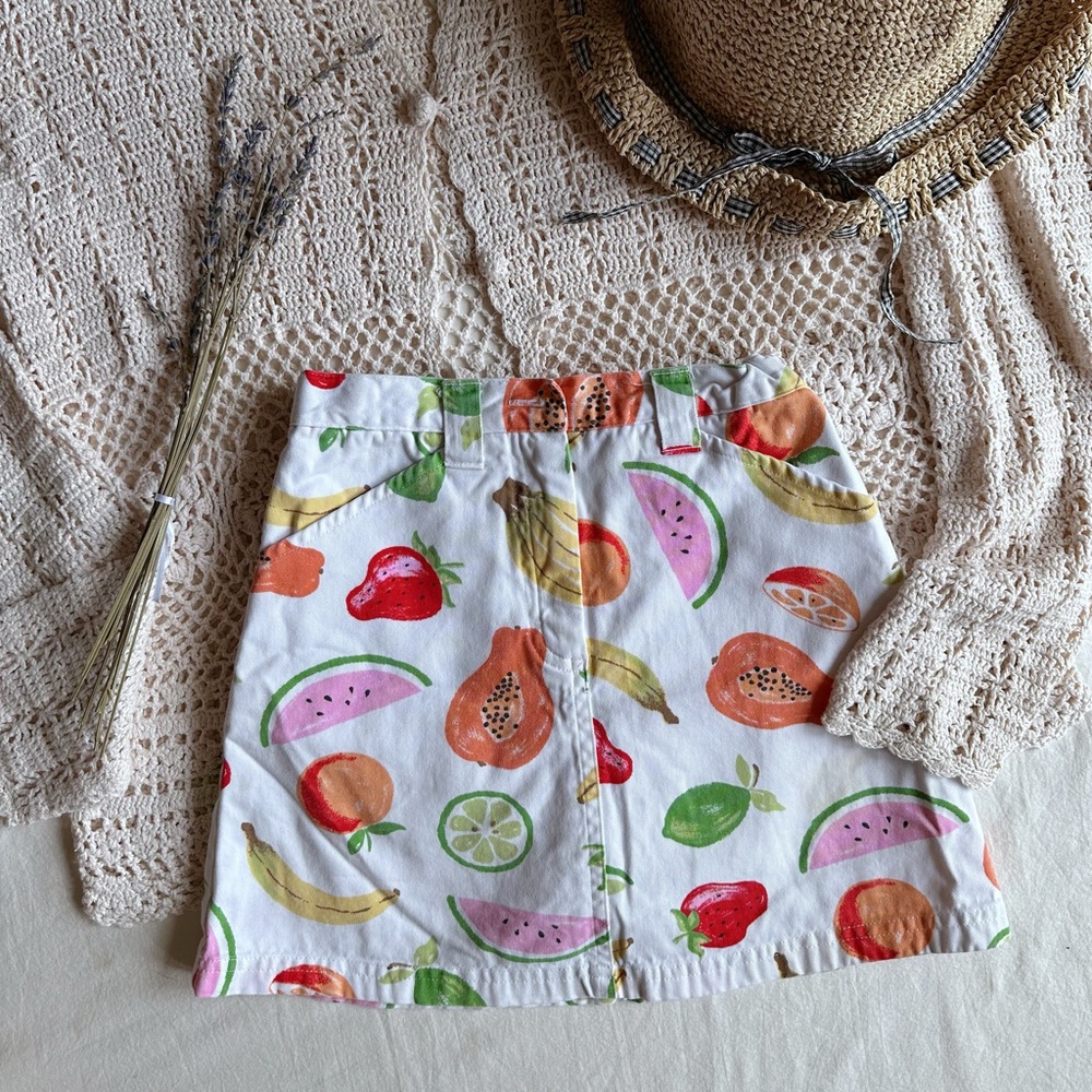 Gymboree Fruit Print Skort 7T
